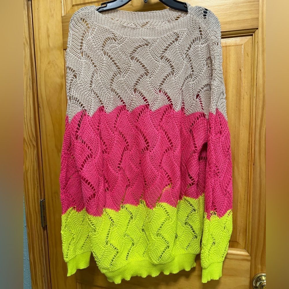 Colorful Knit Sweater size L